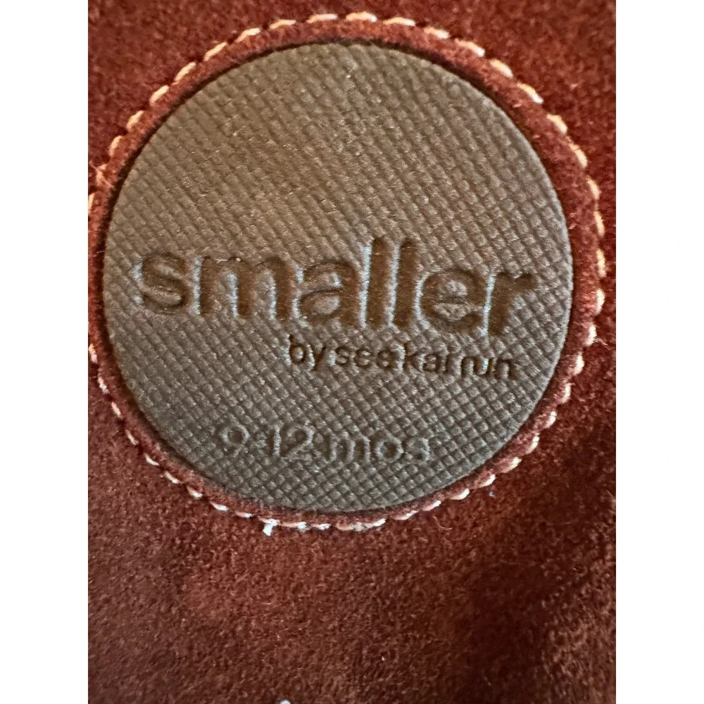 Smaller by See Kai Run Baby Boys Brown Red Leather Crib Shoes 9-12 Months